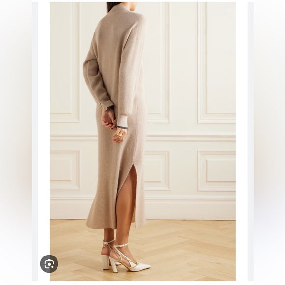 Brunello Cucinelli Taupe Knit Long Sleeve Garment Dress - Brand New with Tags - Picture 2 of 15